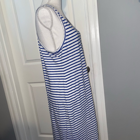 NWT J Crew Blue and White Stripe Tank Dress - Picture 5 of 9